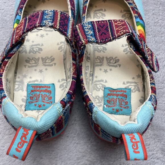 Tigerbear Republik Noho Canvas Mary Jane Shoes Womens 7.5 Colorful Boho Hippie - Picture 5 of 8
